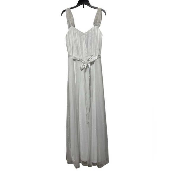 Lovely Grace White Sparkle Glitter Mesh Dress‎ Medium Wedding Bridal Reception - Picture 1 of 6